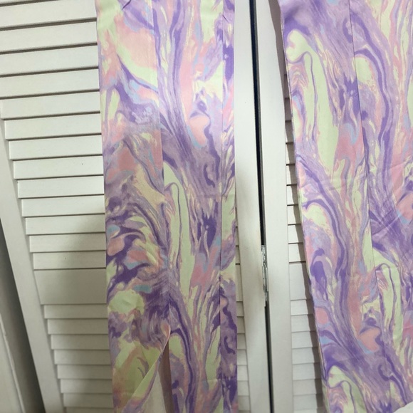 Zara marble print flare pants with side splits - Picture 3 of 3